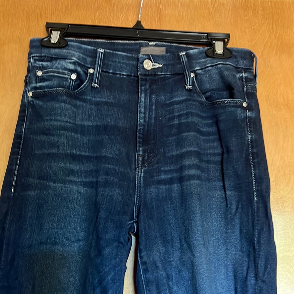 MOTHER High Wasted Looker Ankle Fray Size 27